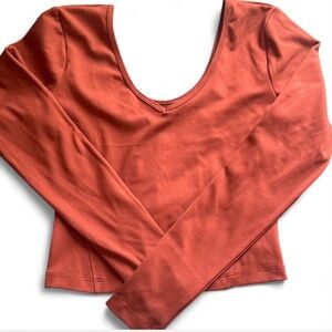 Gilly Hicks Rust Long Sleeve Bodysuit
